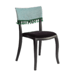 Cadeira Duomo sem Braço com Encosto Zig Zag Verde com Pingente