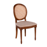 Cadeira Leopoldina com Assento Linho Palha