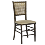 Cadeira Pandoro Madeira com Assento Camurça Fendi