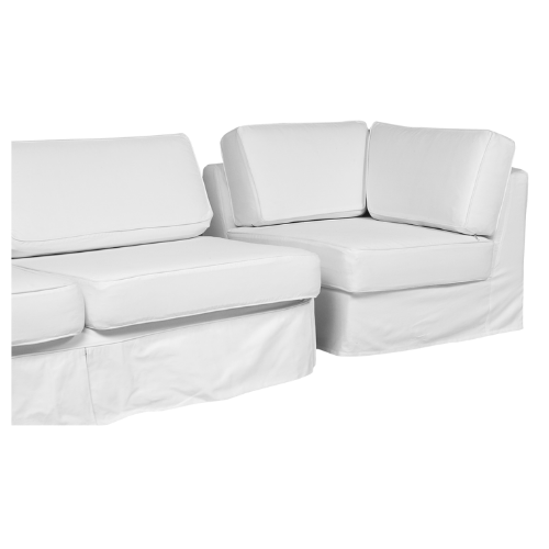 Canto Eva Couro Branco Capa Sarja Cru