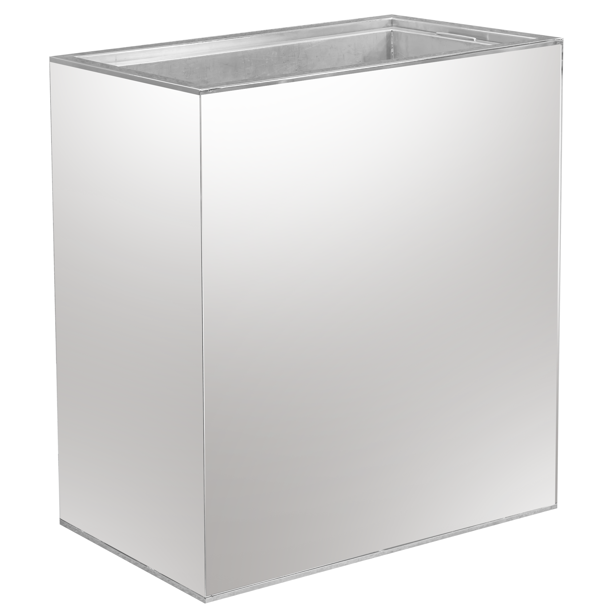 Carrinho de Bebida Acrílico Espelhado com Cuba 0,76 x 0,43 x 0,88