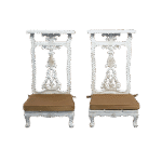 Genuflexório Estilo Barroco Pátina Dourada - Par