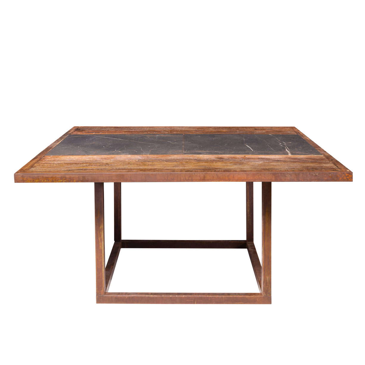 Mesa Catarina - Laterais em Madeira Demolição - 1,70 x 1,70 x 0,84h