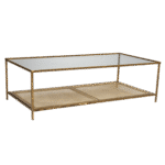 Mesa Ferro Ouro Velho Centro com Palha Inferior Ouro Velho