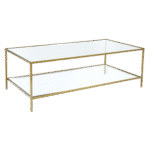 Mesa Ferro Ouro Velho Centro com Vidro