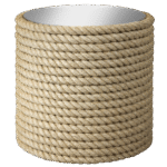 Mesa Cilíndrica Corda com Tampo Espelho