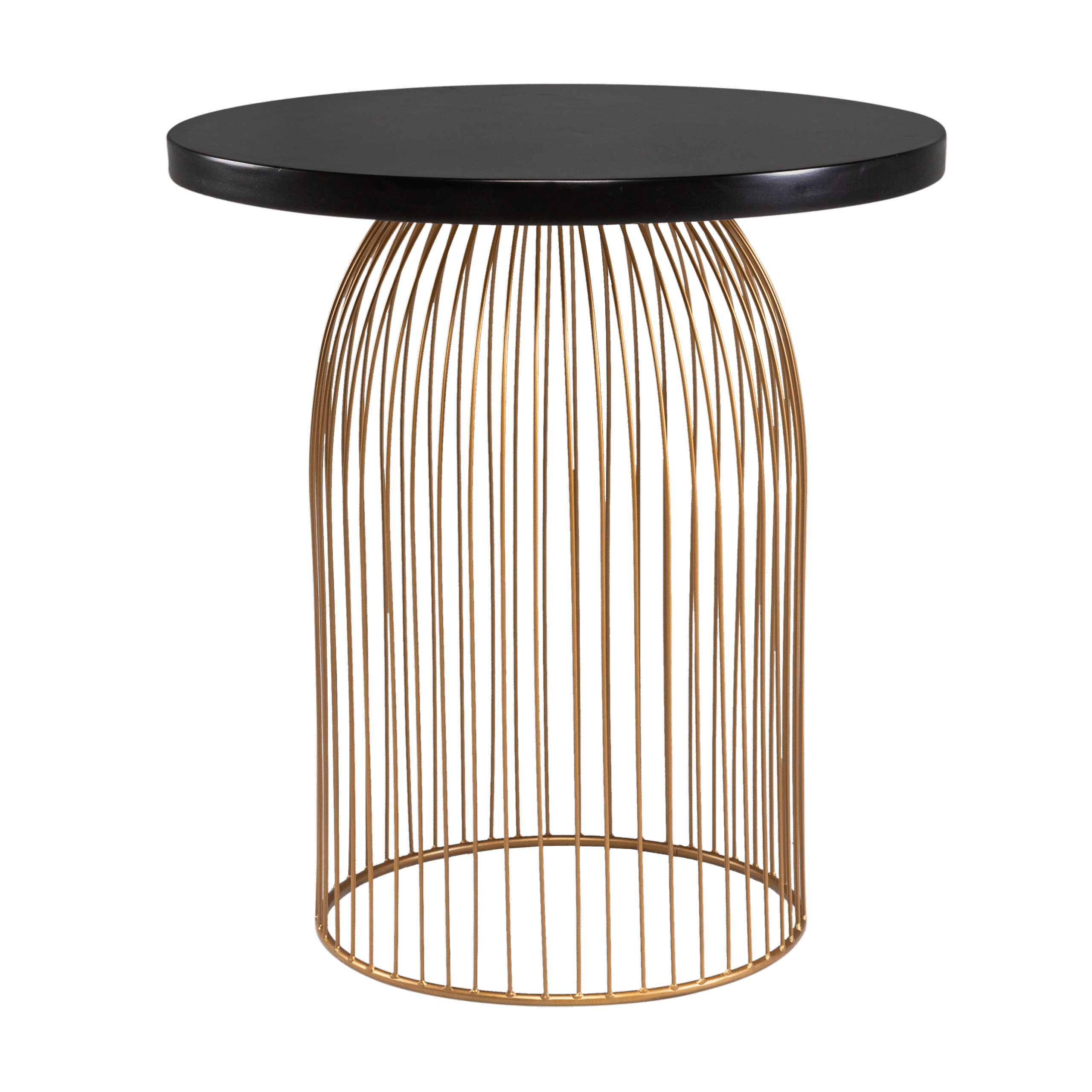 Mesa Gaiola com Tampo em Laca Preto 0,65