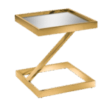 Mesa Chapelle Dourada Lateral com Espelho