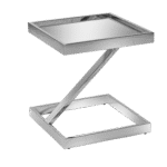 Mesa Chapelle Lateral Prata com Espelho