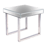 Mesa Espelho Cristal Lateral