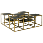 Mesa Chapelle Centro com Vidro Fumê