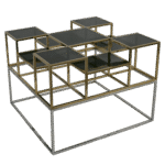 Mesa de Doces Chapelle com Vidro Fumê