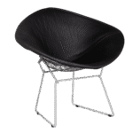 Poltrona Bertoia Diamante com Capa Corino Preto