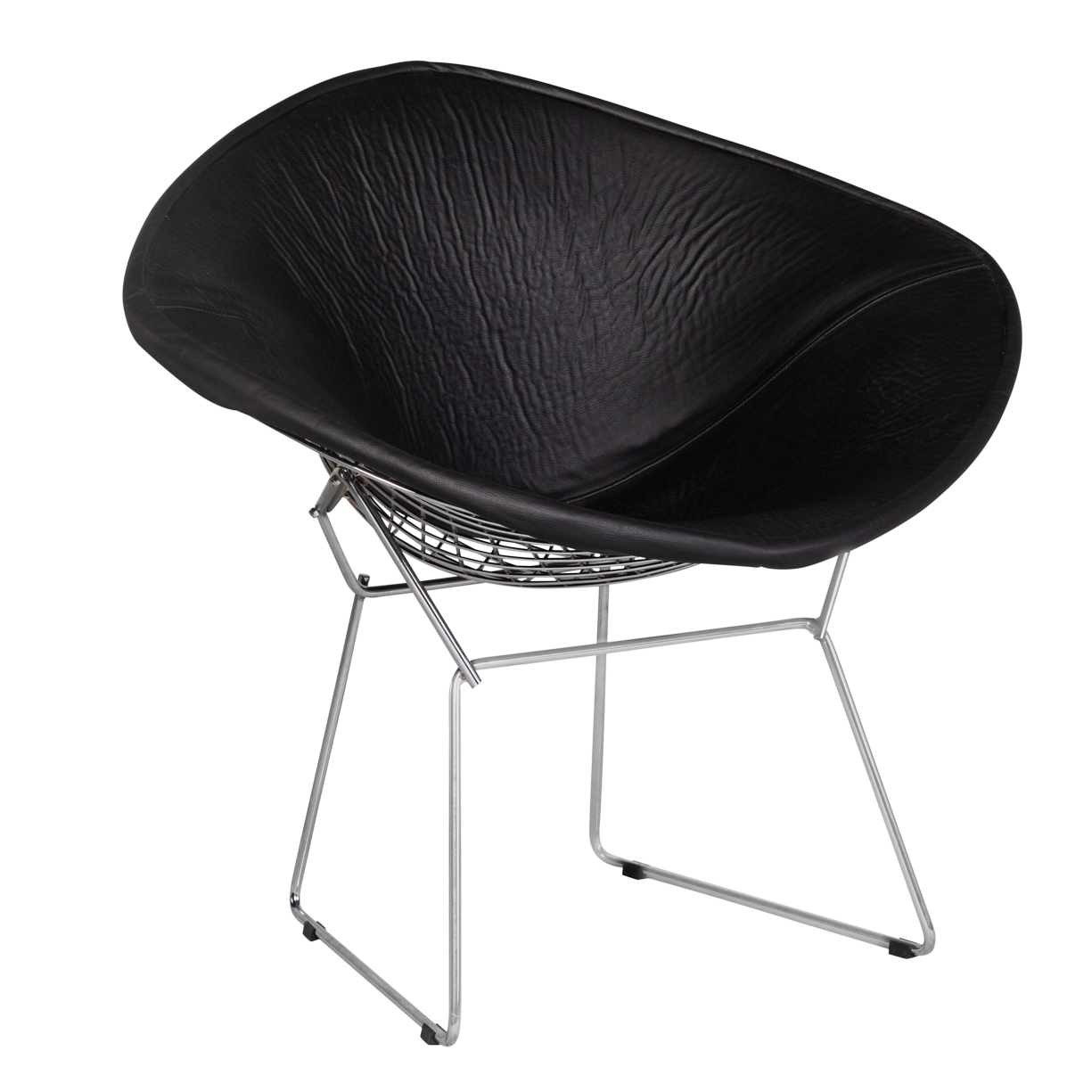 Poltrona Bertoia Diamante Assento Corino Preto - 0,87 x 0,75 x 0,75h (3)