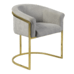 Poltrona Gucci com Capa Veludo Eros Cinza