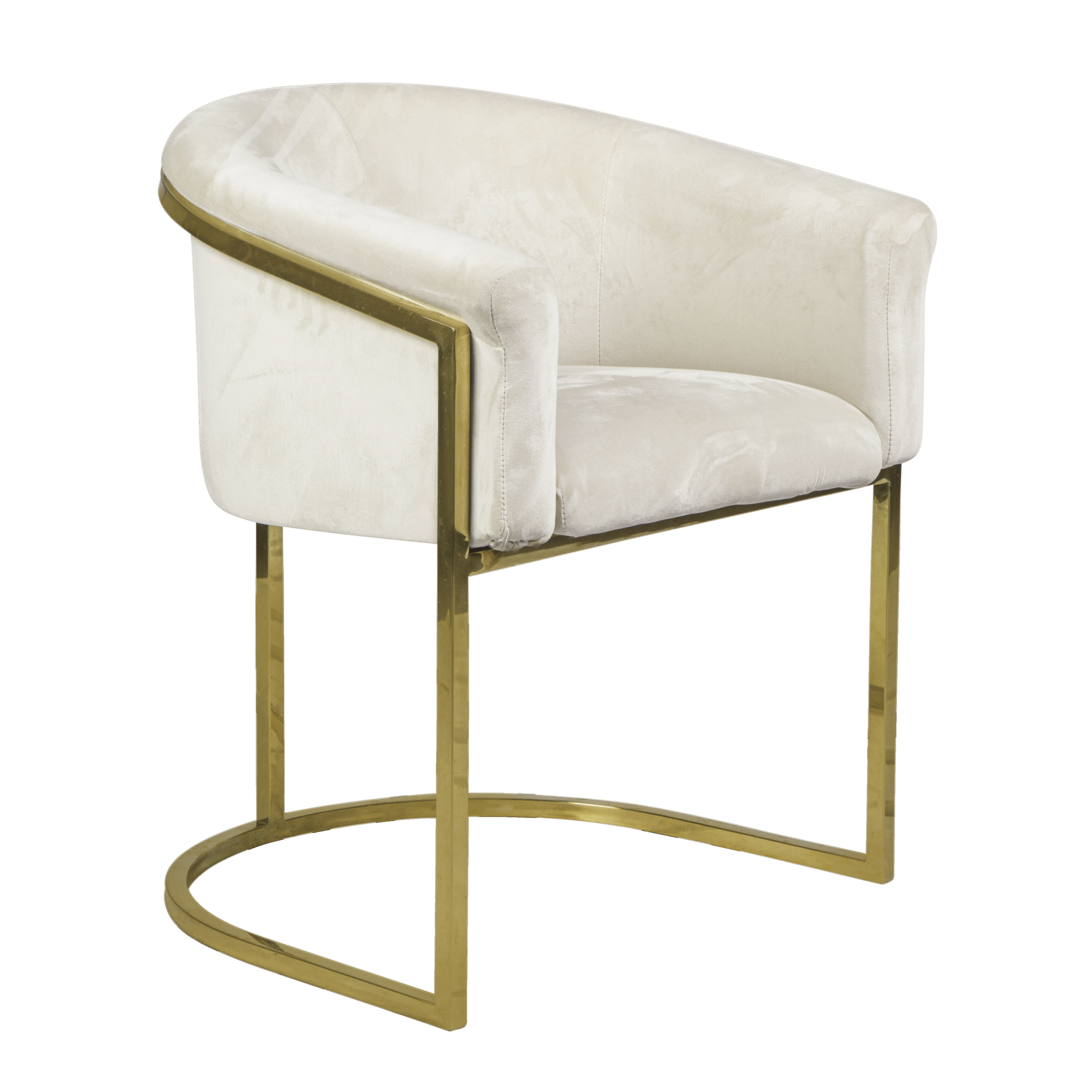 Poltrona Gucci Veludo Off White - 0,65 x 0,60 x 0,75h