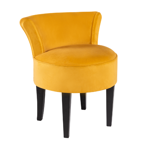 Poltrona Mignon Camurça Amarelo(a) Ceylon 0.50l X 0.67a X 0.55p