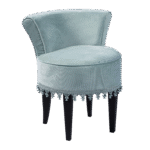 Poltrona Mignon Veludo Inca Verde Água com Pingente