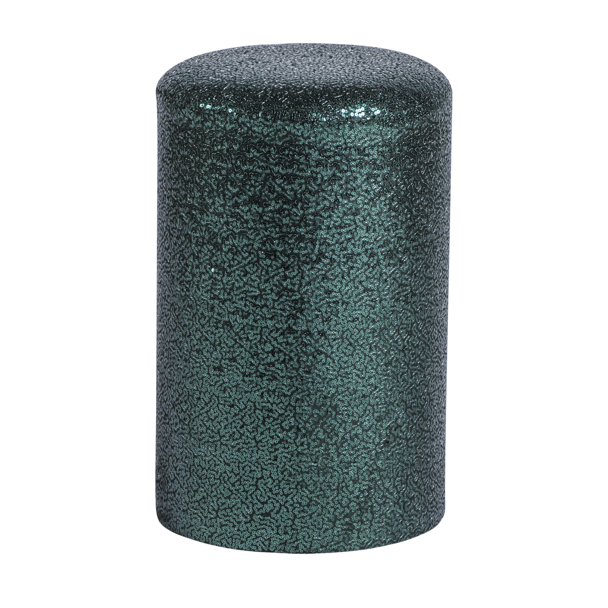 Pufe Tamborete Paetê Verde - 0,30 x 0,45h