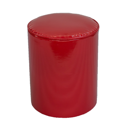 Pufe Tamborete Vinil Vermelho - 0,30 x 0,35h