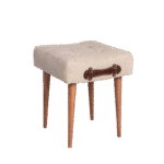 Pufe Linho Bege com Puxador