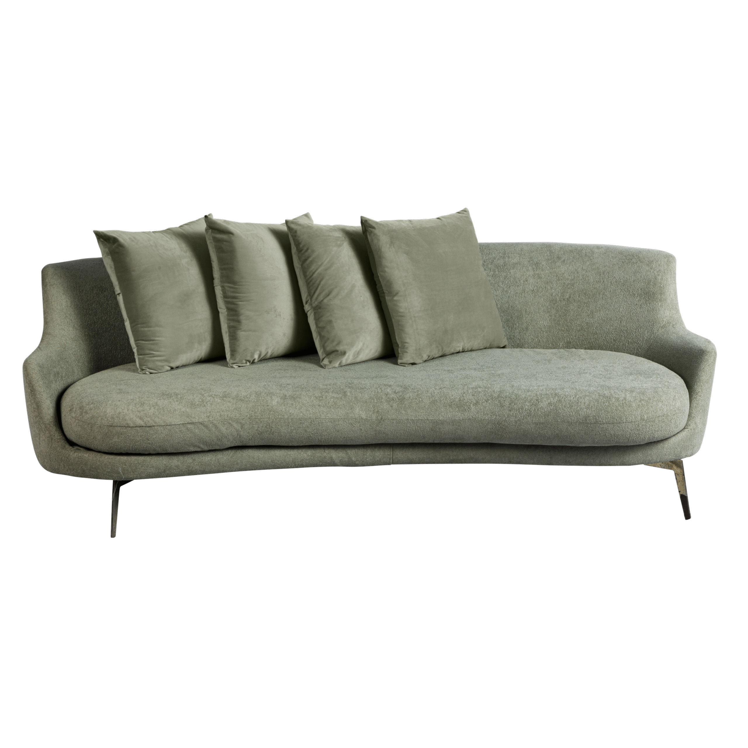 Sofá Acqua Bouclê Verde Oliva - 2,00 x 1,05 x 0,80h (3)