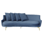 Sofá Acqua Veludo Inca Azul Marinho