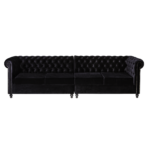 Sofá Chesterfield Veludo Preto