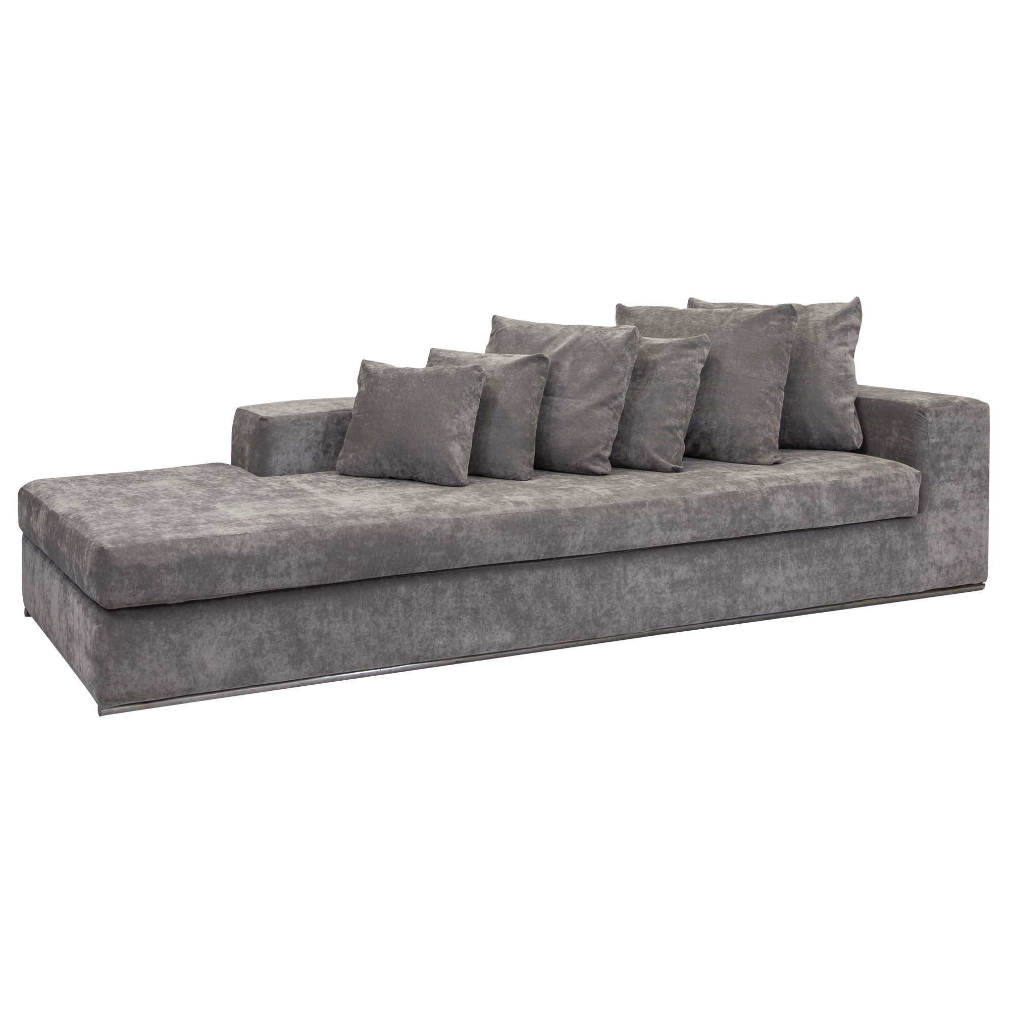 Sofá Cipriani Veludo Andorra Cinza - 3,00 x 1,00 x 0,65h (2)