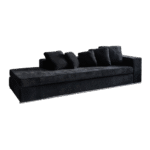 Sofá Cipriani Veludo Andorra Preto