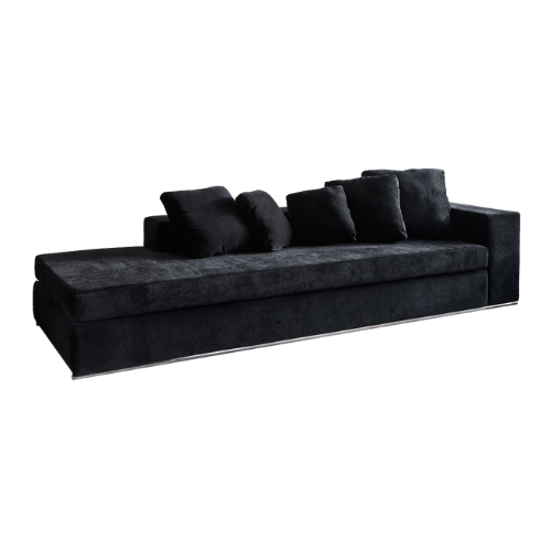 Sofá Cipriani Veludo Andorra Preto (1)