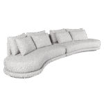 Sofá Milão Curvo Linho Cinza Mesclado (Módulo esquerdo + direito)