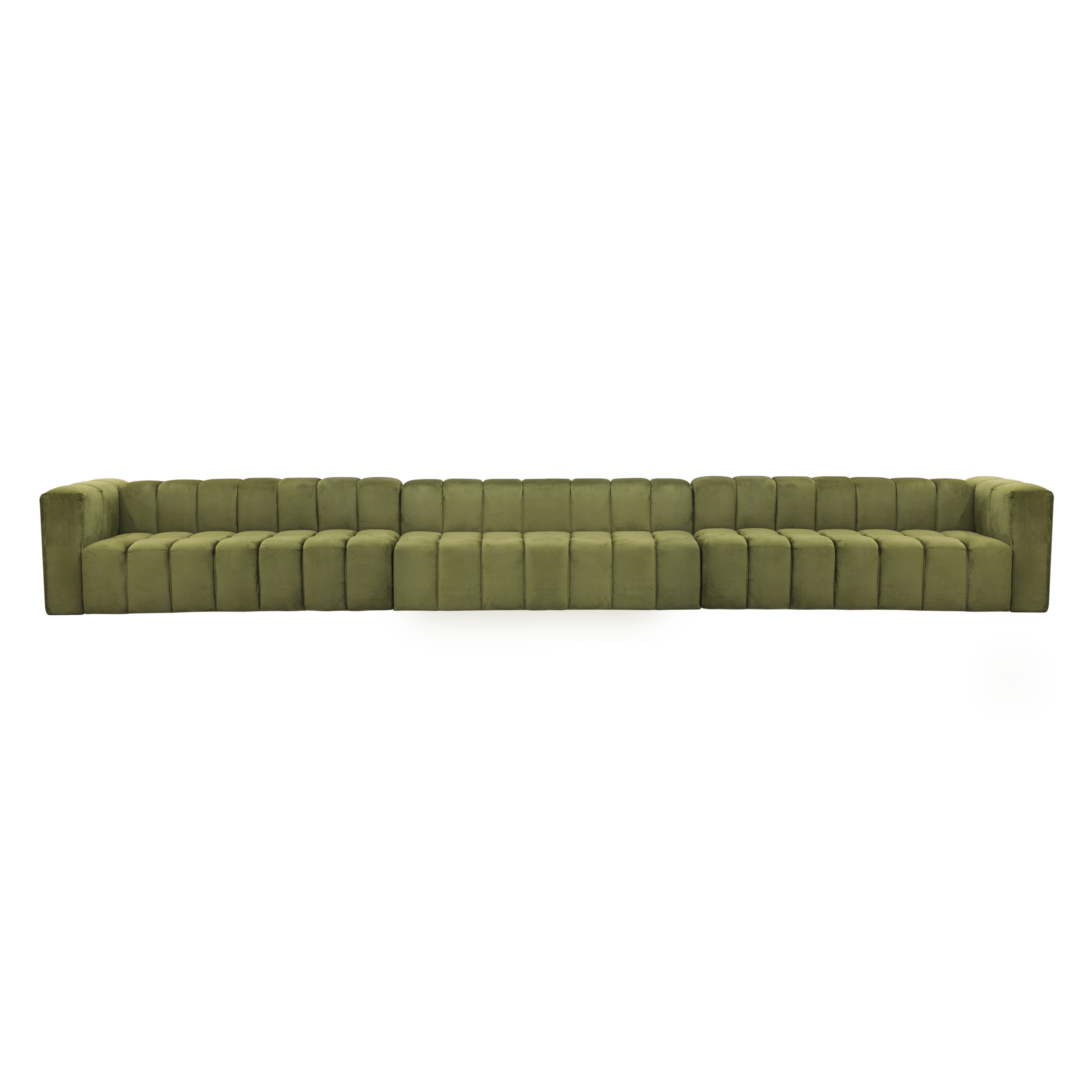 Sofá Duda Veludo Pistache 6,90 x 0,90 x 0,86h (1)