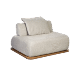 Sofá Loft Veludo Cinza (Módulo Poltrona)