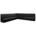 Sofá London Couro Preto "L"