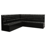 Sofá London Couro Preto "L"