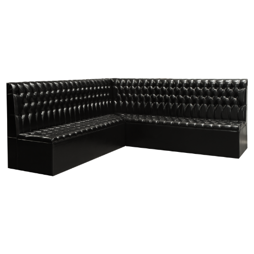 Sofá London Couro Preto L - 2,30 x 2,30 x 1,00h