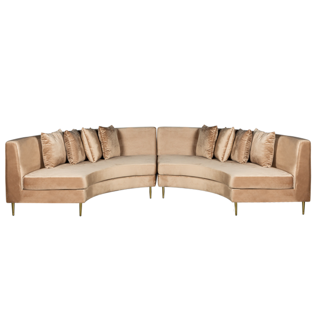 Sofá Manoela Camurça Camelo - 3,12 x 1,56 x 0,78h