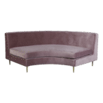 Sofá Manoela Veludo Rosa Bois de Rose (Módulo curvo)