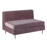 Sofá Manoela Veludo Rosa Bois de Rose (módulo reto)