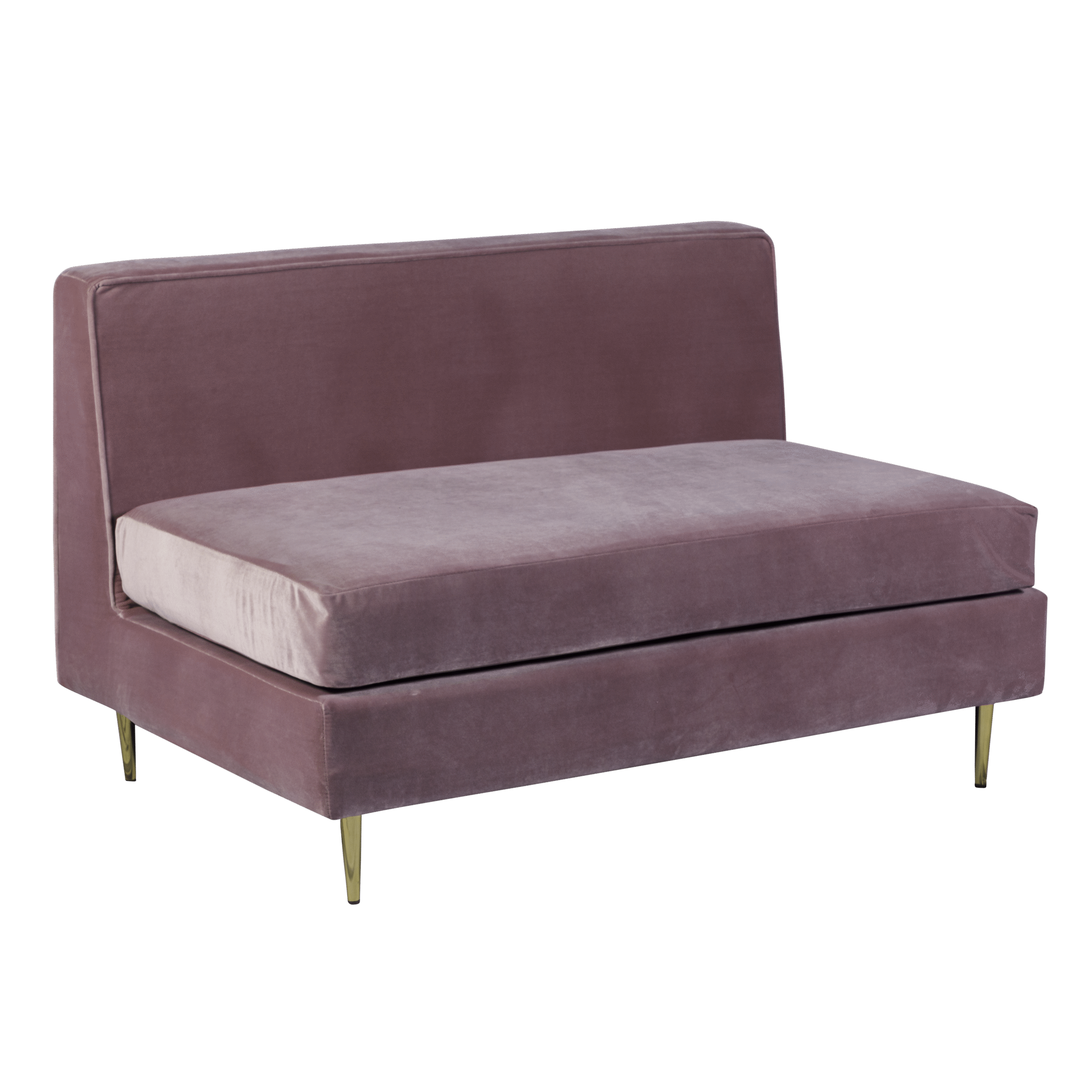 Sofá Manoela Reto Veludo Bois de Rose 1,19 x 0,80h