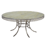 Tampo Diva Fer Forge com Base Bambu Ferro Cinza