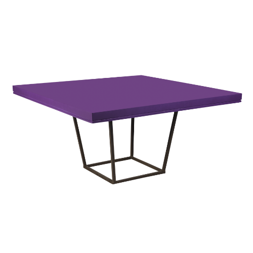 Tampo Laca Vênus com Base Trapézio Ferro Envelhecido - 1,50 x 1,50 x 0,75h