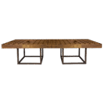 Tampo Madeira Demolição com Base Cubo Aresta (com divisórias de 0,20 x 0,20)