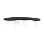 Tampo Orgânico Laca com Borda de 8cm e Base Curva Cristal