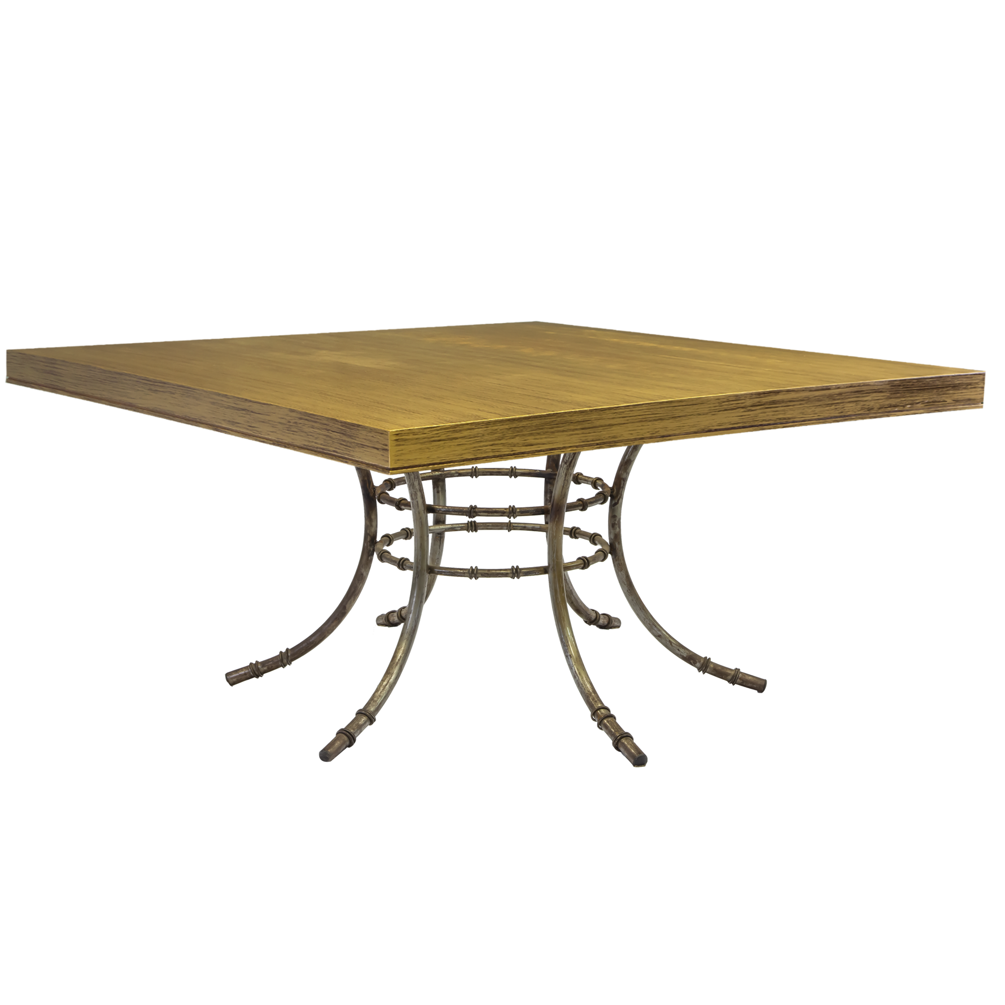 Tampo Quadrado Ouro Velho 1,50 x 1,50 com Base Bambu de Ferro (2)