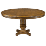 Tampo Mesa Redonda Madeira Ripada com Base Estilo