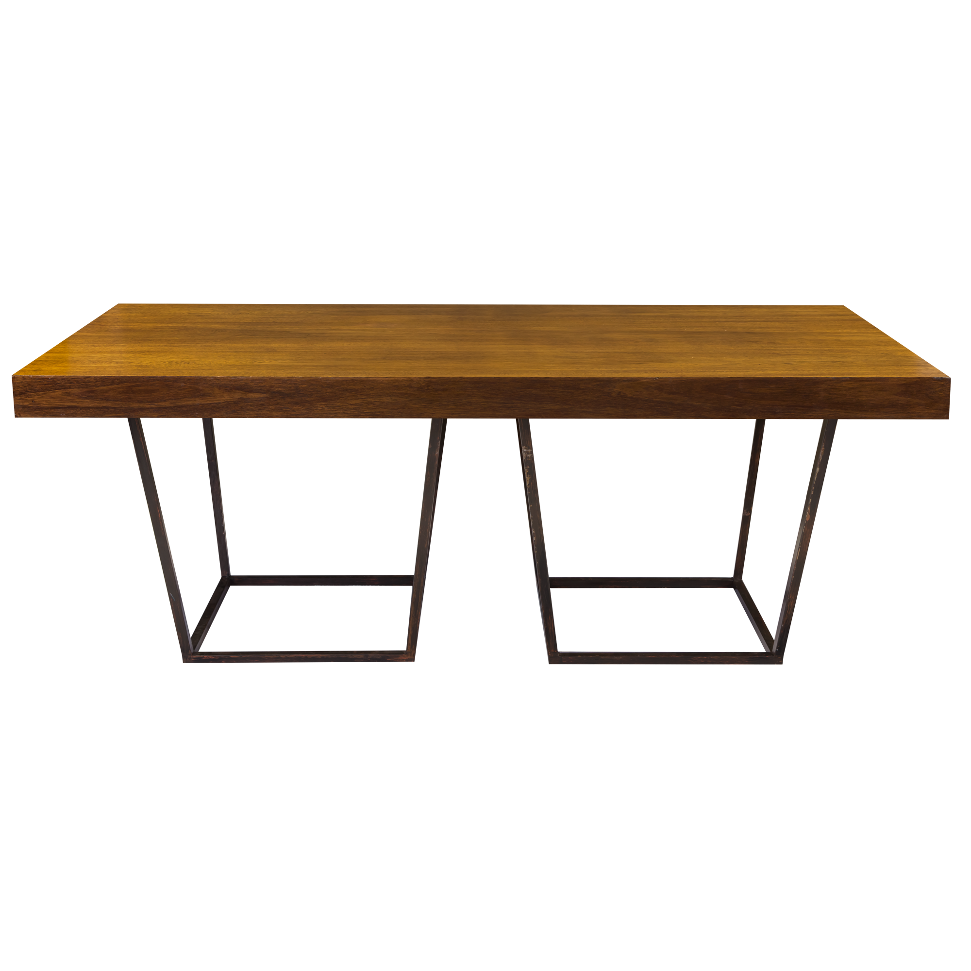 Tampo Regular Madeira Natural_2,00x1,00 com Base Trapezio_0,75x0,75x0,75h