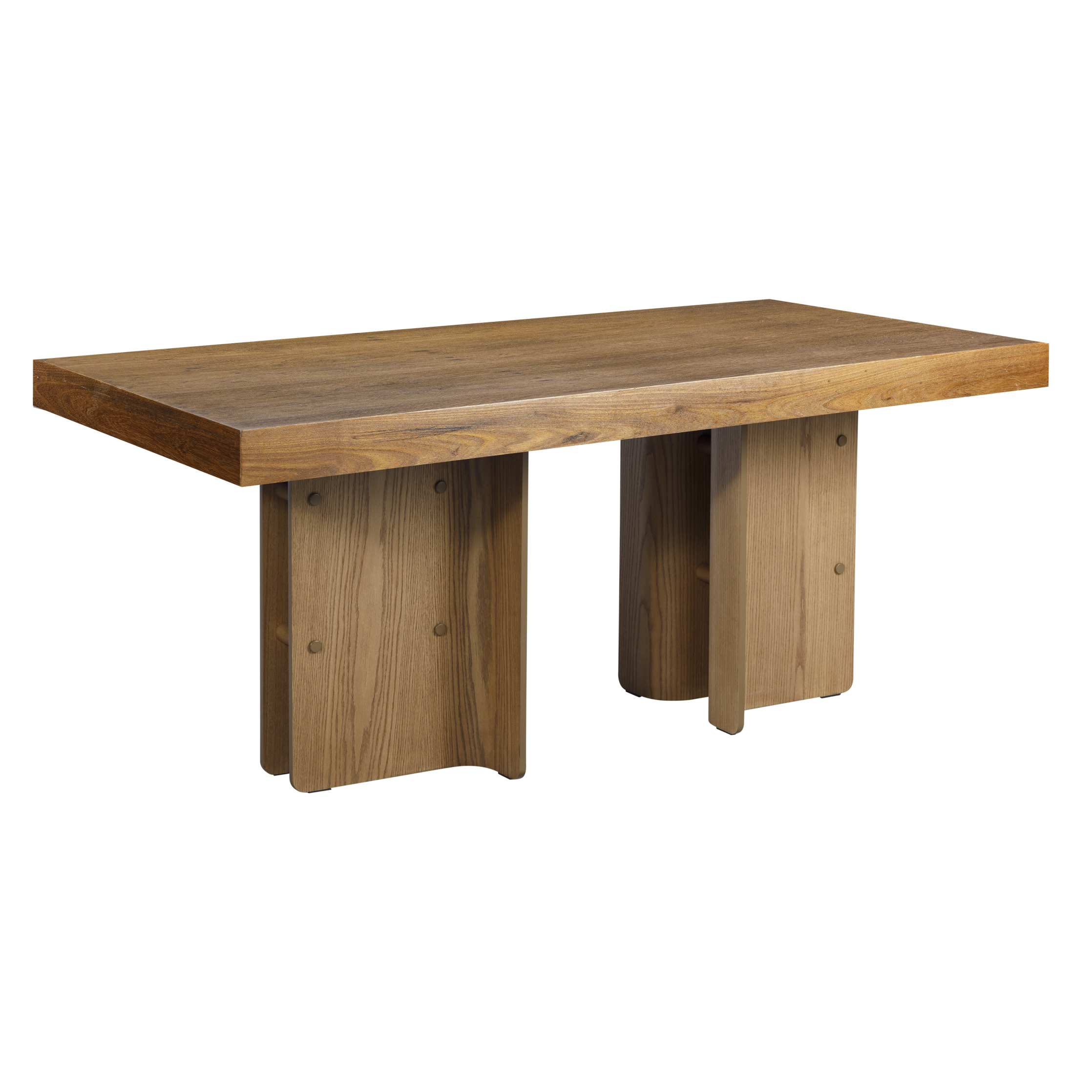 Tampo Retangular Madeira Natural com Base Amazônia - 2,00l x 1,00p