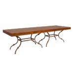 Tampo Retangular Madeira Natural com Base Suva